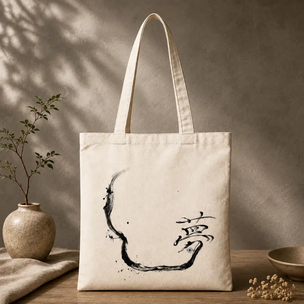 Kalligraphie-Tasche – Traum 夢
